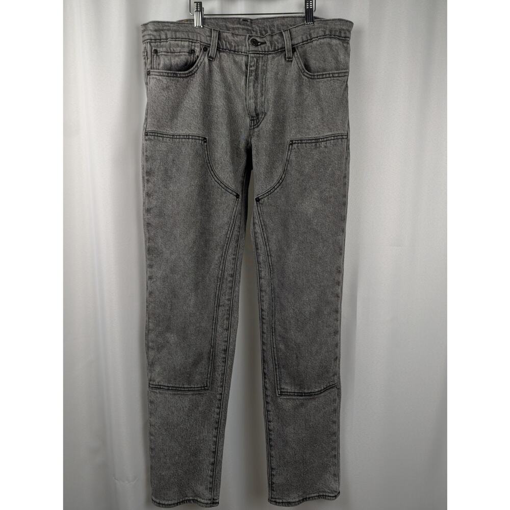 Levi's‎ Premium 511 Gray Double Knee Jeans Tapered Fit 35x34